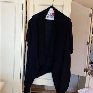 Black short sleeve sweater